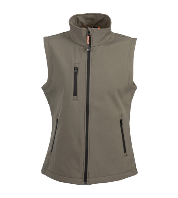 Gilet in soft shell a due strati con trattamento idrorepellente