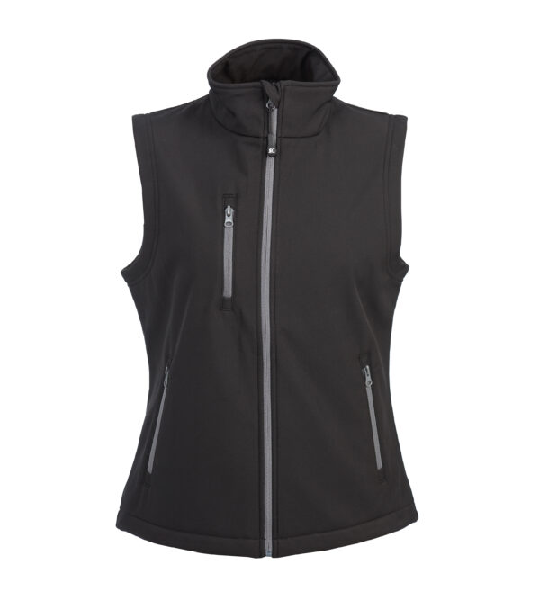 Gilet in soft shell a due strati con trattamento idrorepellente