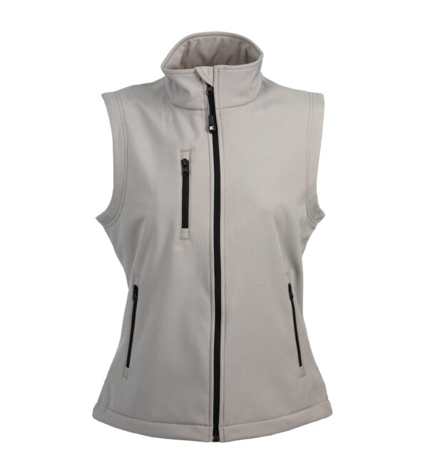 Gilet in soft shell a due strati con trattamento idrorepellente