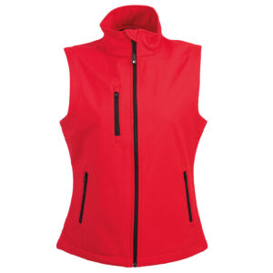 Gilet in soft shell a due strati con trattamento idrorepellente