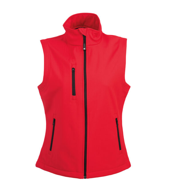 Gilet in soft shell a due strati con trattamento idrorepellente